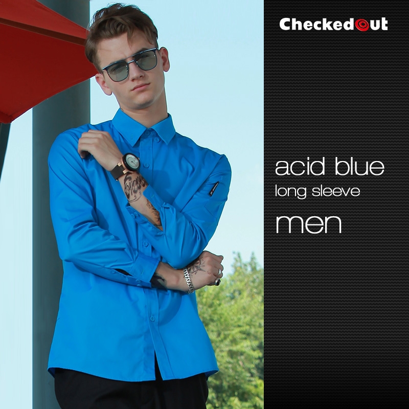 men acid blue shirt 